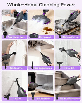 CYK steam mop cleaning hardwood and tile floors effectively