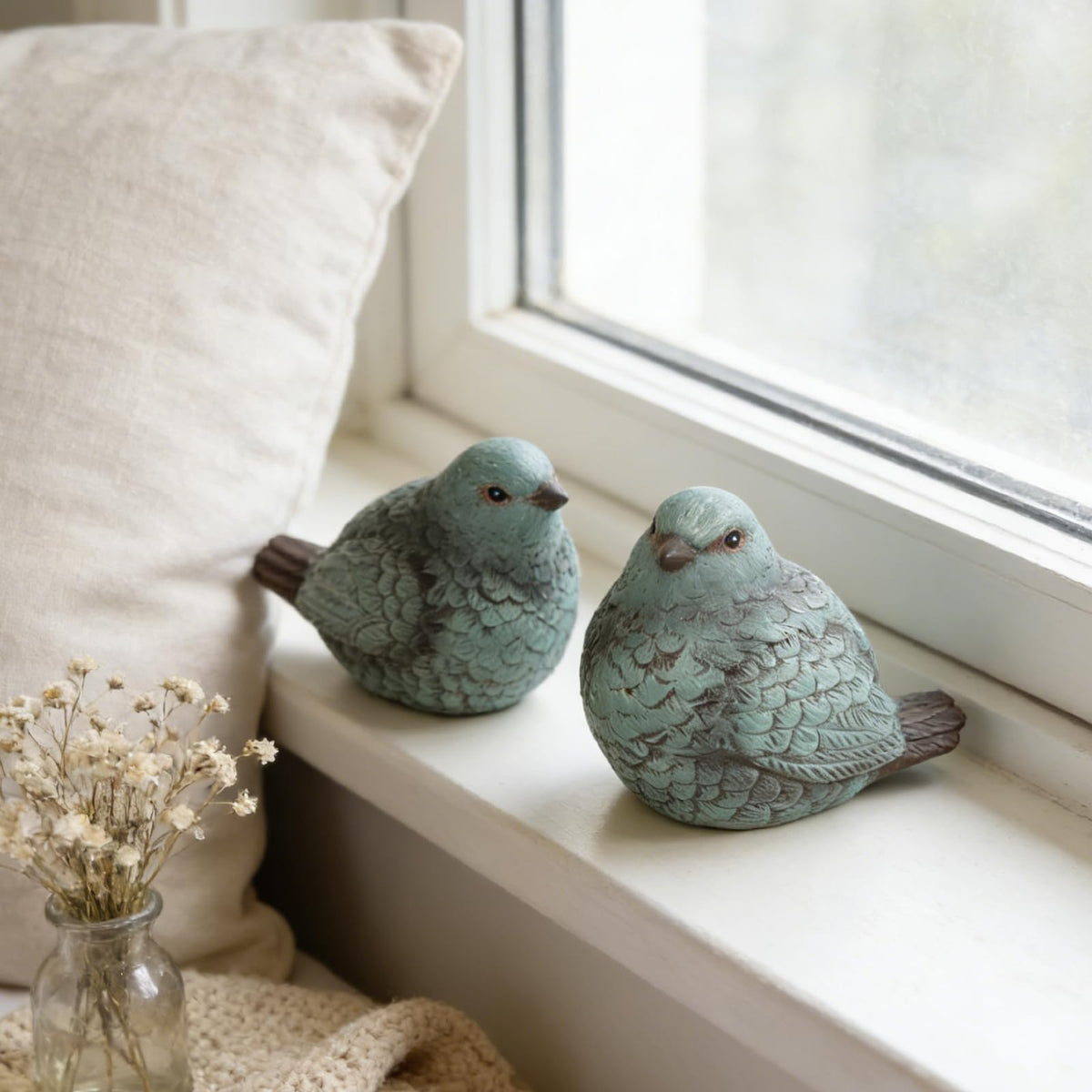 Cynkeyee paired bird statues suitable as thoughtful gifts.