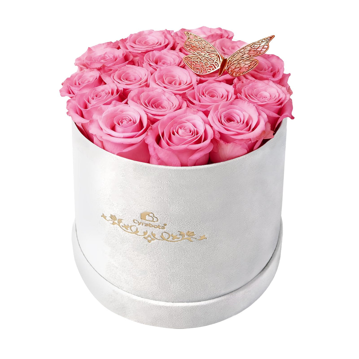 Cyrabota 16 preserved roses in a box, long-lasting decor for any room.
