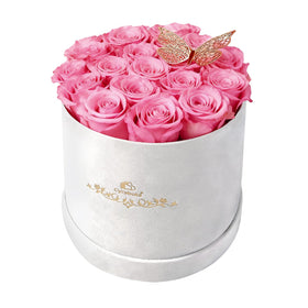 Cyrabota 16 preserved roses in a box, long-lasting decor for any room.