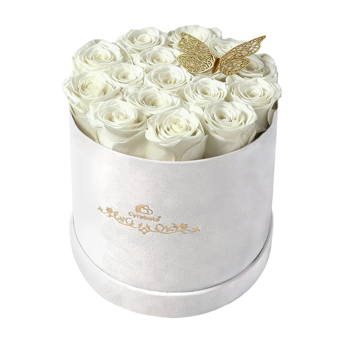 Cyrabota 16 preserved roses in a box for long-lasting beauty and display