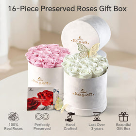 Cyrabota pink preserved rose closeup emphasizes natural texture and lasting color.