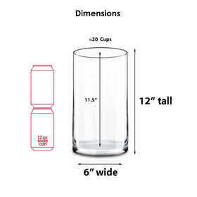 CYS EXCEL clear glass vase close-up highlighting crystal clarity for long-stem arrangements.