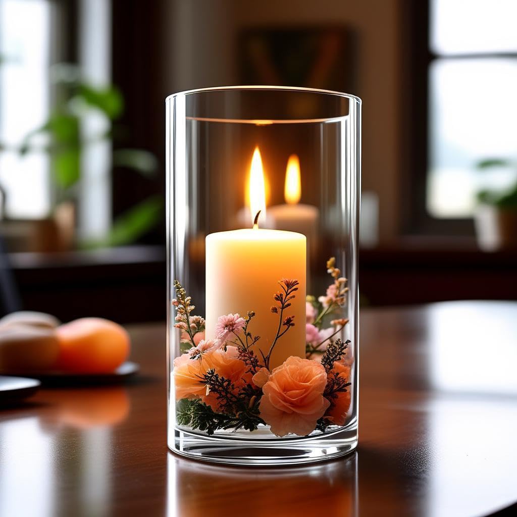 CYS EXCEL vase with candles demonstrates versatile candleholder use.