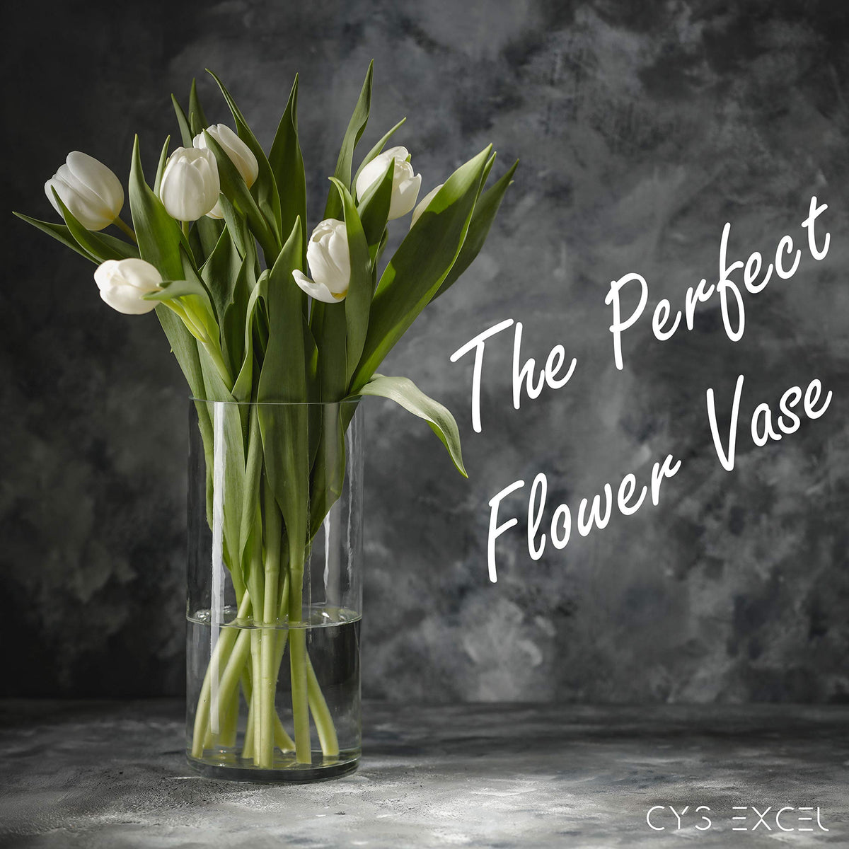 CYS EXCEL wide-bouquet display supports lush long-stem arrangements.
