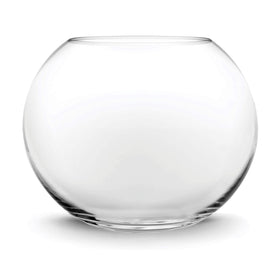 CYS EXCEL glass bubble bowl close-up emphasizing crystal clarity for elegant centerpieces.