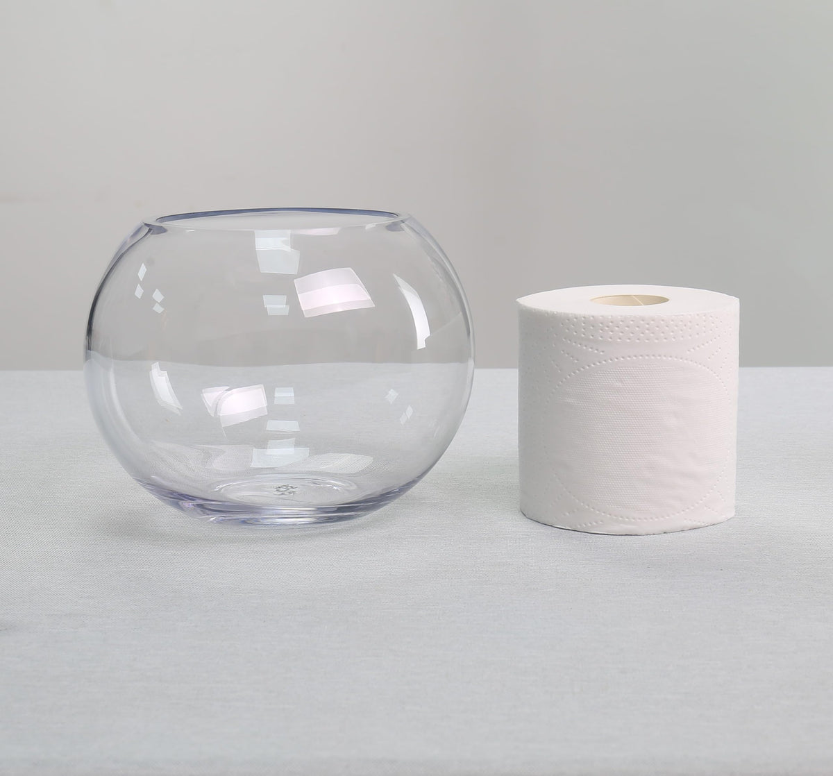 CYS EXCEL bubble bowl used as a small aquarium or decorative planter.