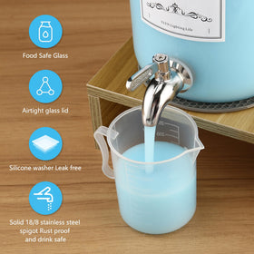 CYYKDA bamboo stand and spigots keep detergents neatly displayed and accessible