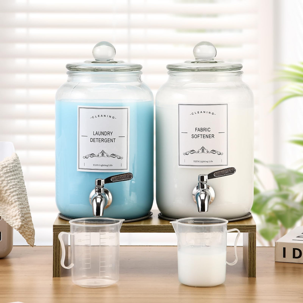 CYYKDA glass softener dispenser adds elegance to laundry routines