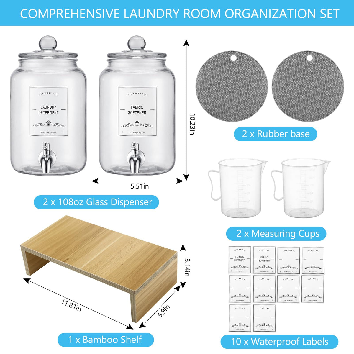 CYYKDA measuring cup and non slip mat for precise dosing and stability