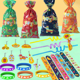 CZWXOXO Mexican Fiesta candy bags bright packaging for treats.
