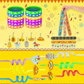 CZWXOXO Mexican Fiesta glitter straws add sparkle to drinks.