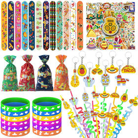 CZWXOXO Mexican Fiesta slap bracelets add color to party favors.