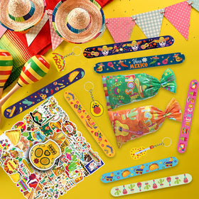 CZWXOXO Mexican Fiesta stickers sheet vivid decorations for goody bags.
