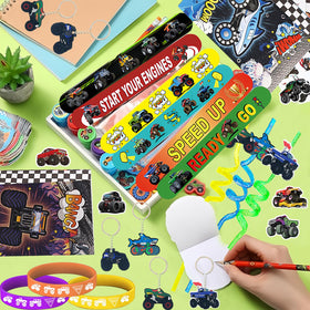 CZWXOXO gift bags with monster truck designs for easy gifting.