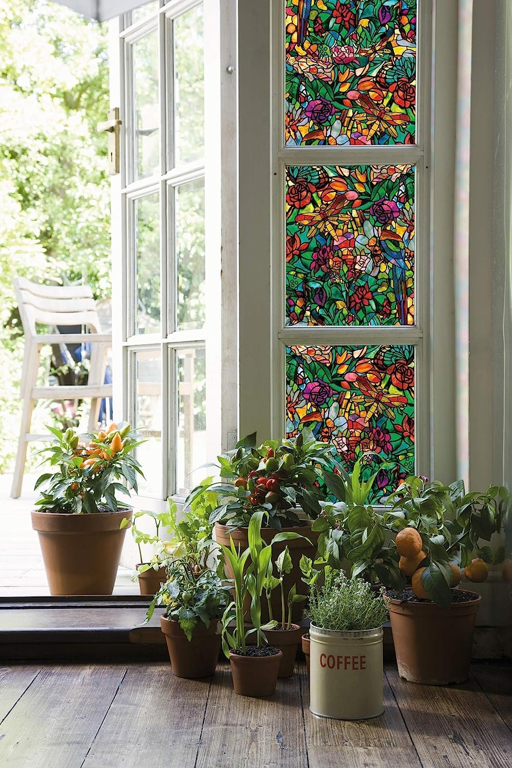 d-c-fix self-adhesive privacy film on glass offers simple, mess-free installation