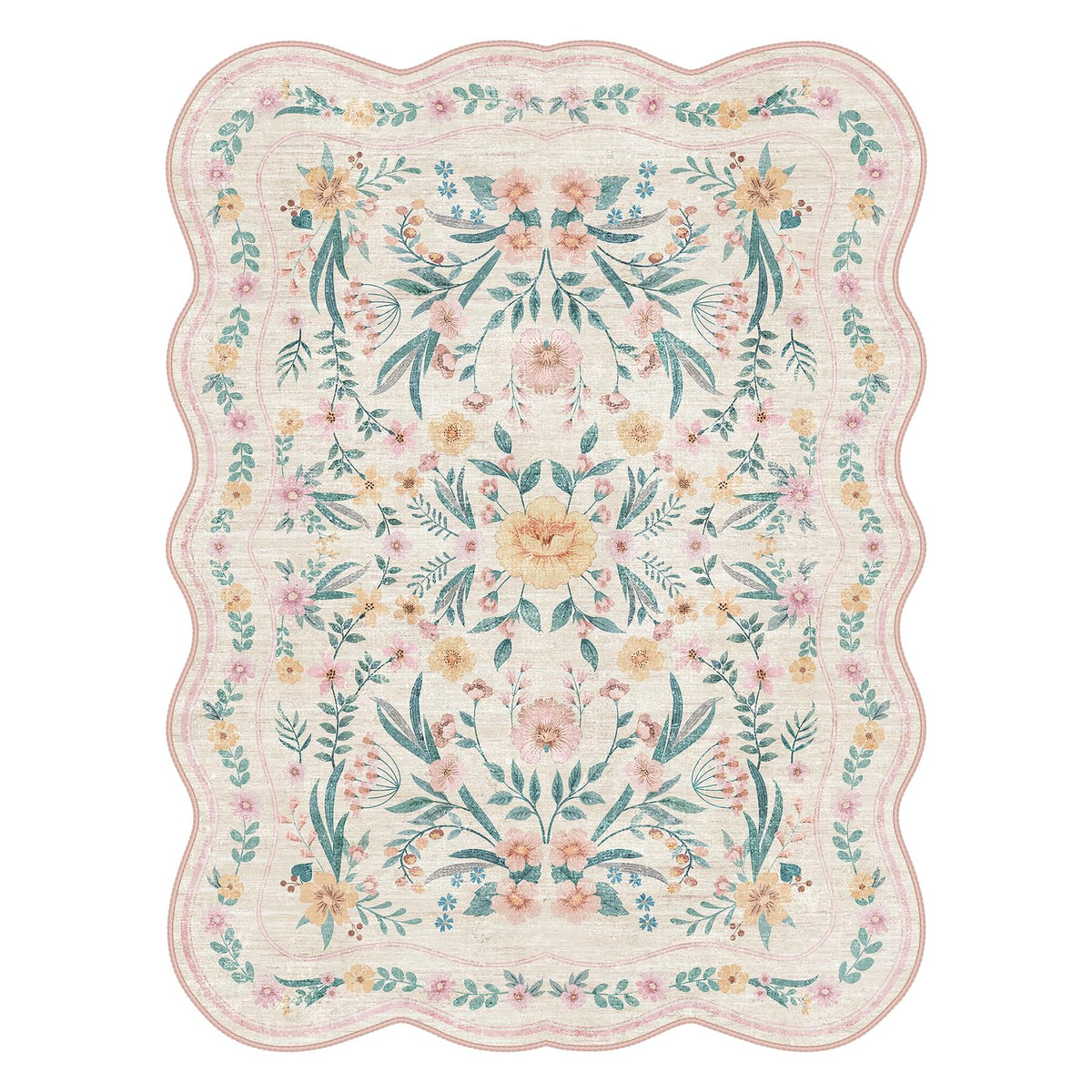 Dadasgk pink floral rug brightens spaces with warmth and gentle charm