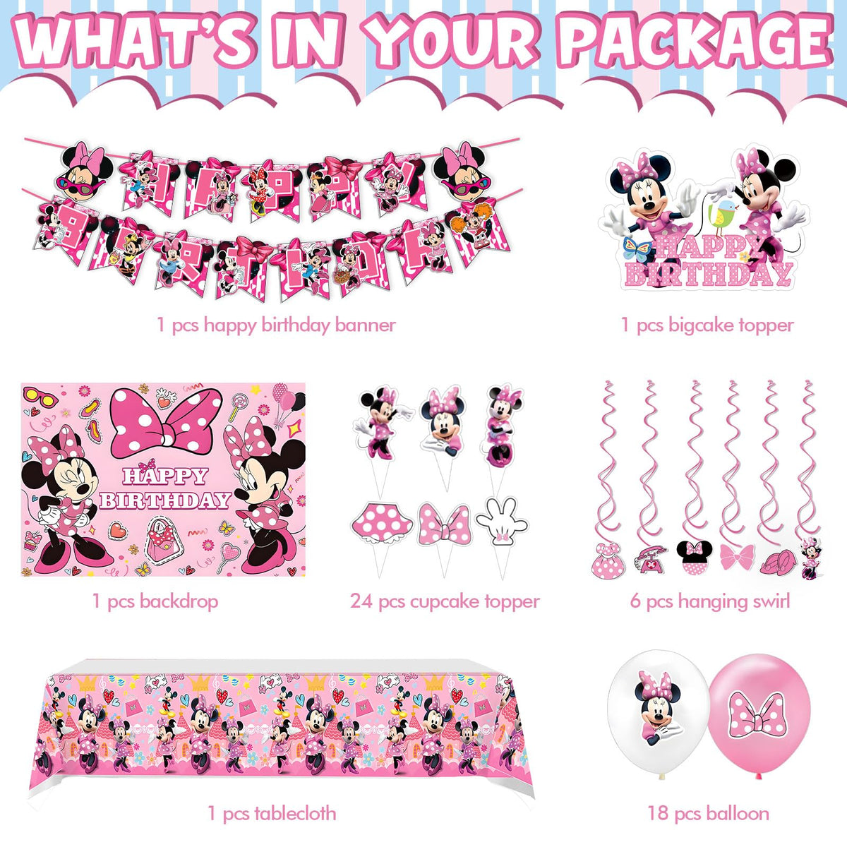 DaeSichi Minnie backdrop creates a festive photo backdrop