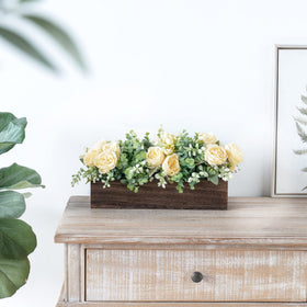 Dahey artificial eucalyptus leaves add natural greenery to centerpieces.