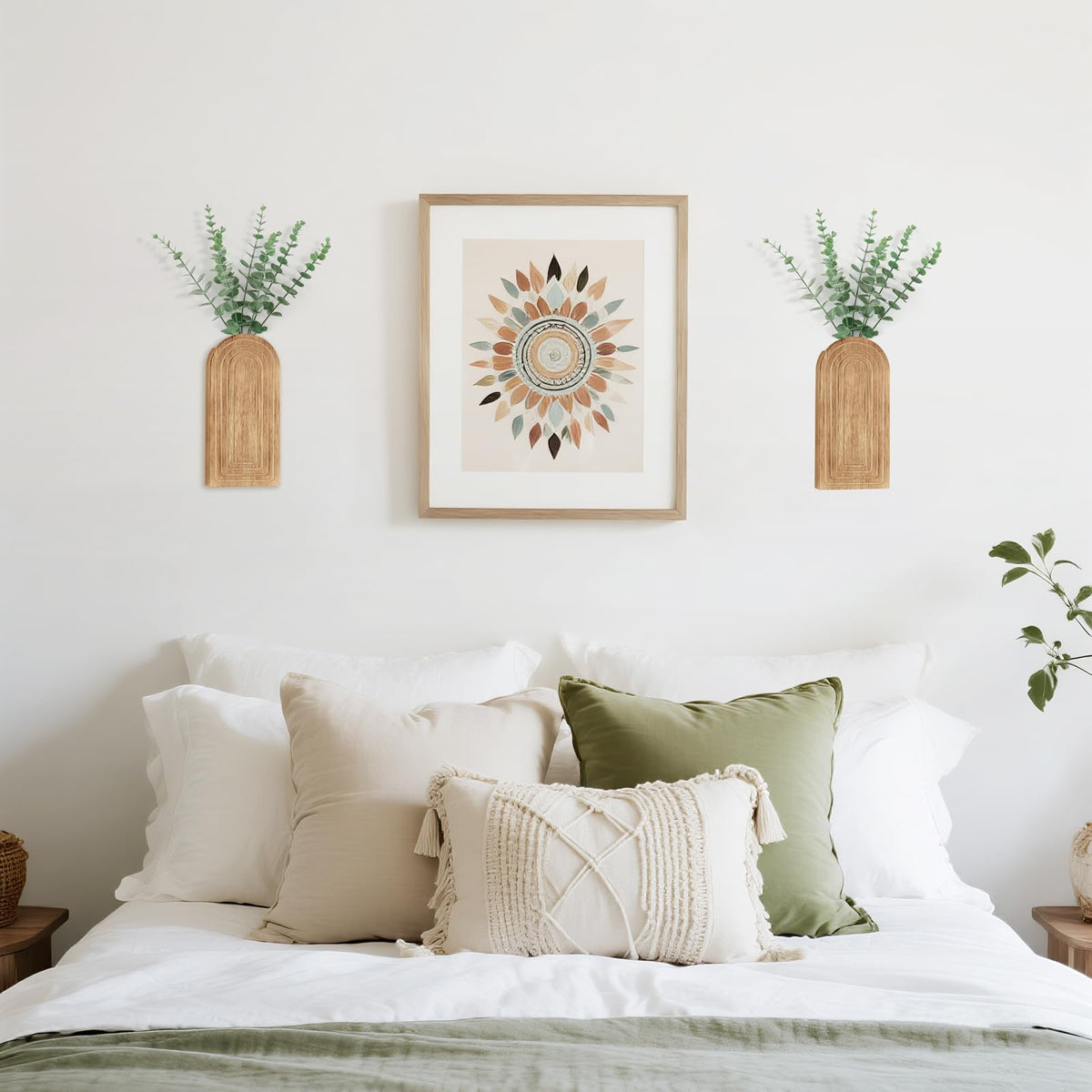Dahey artificial eucalyptus leaves emphasize lifelike, low-maintenance greenery.