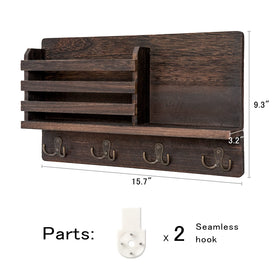 Dahey entryway wall organizer is ideal for hallways and mudrooms.