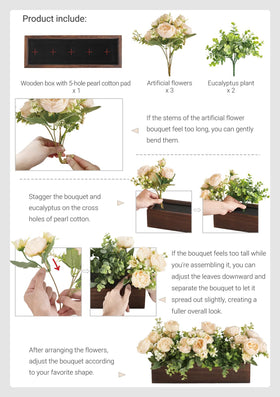 Dahey farmhouse table decor fits living room or kitchen tables.
