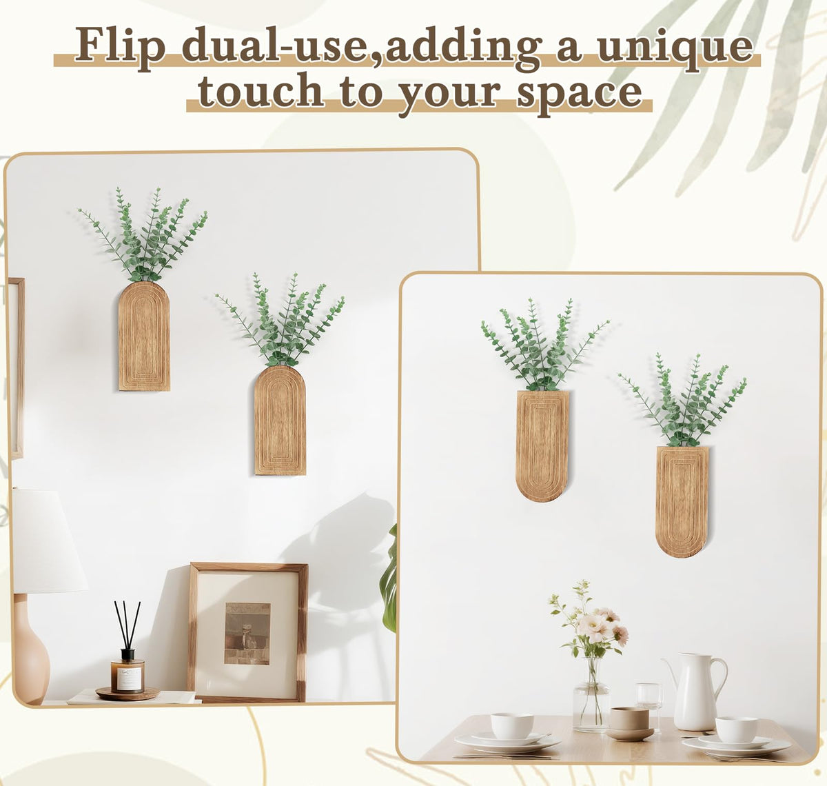 Dahey wall vase installation with back tabs and easy mounting.