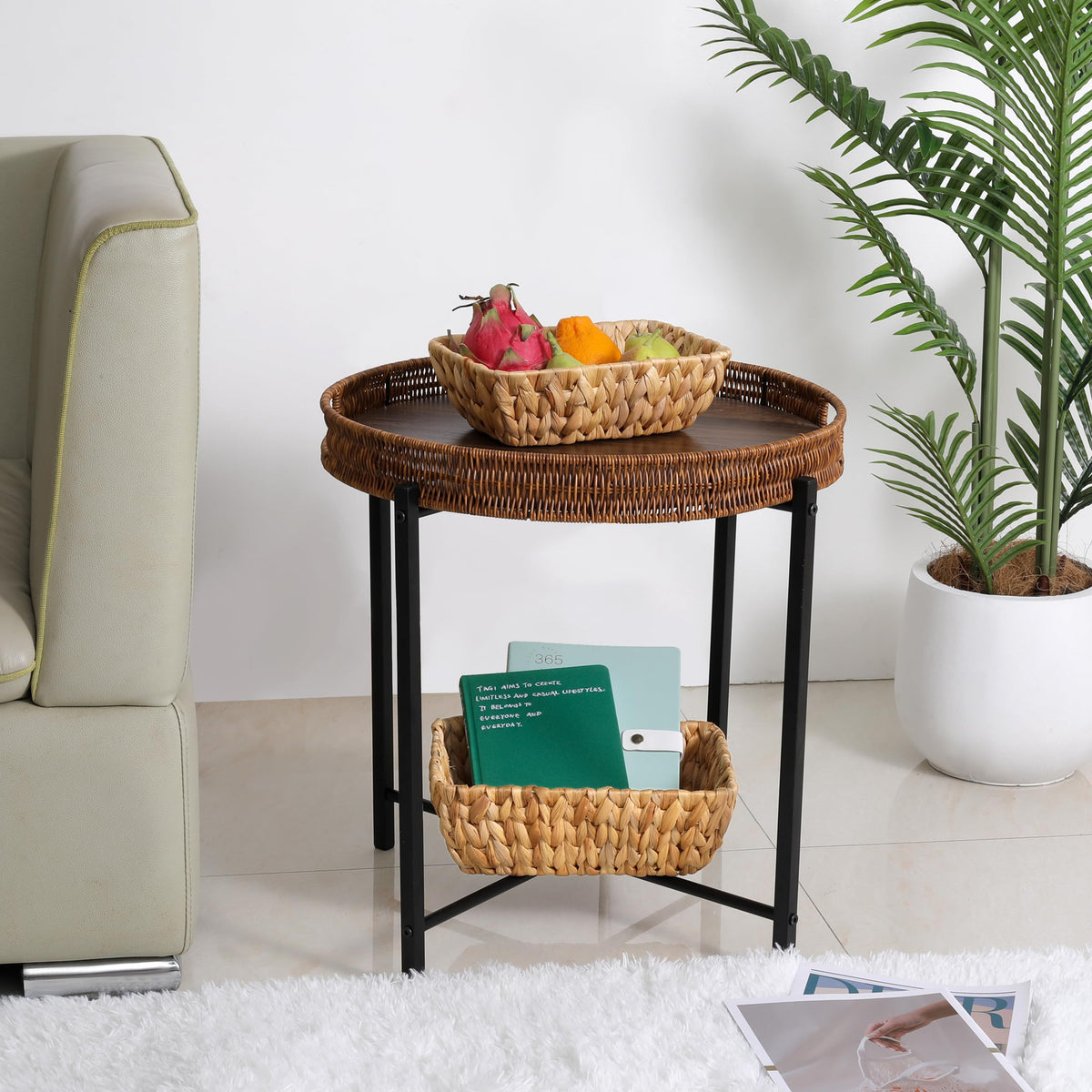 DAICOLAD rectangle baskets fit inside drawers for compact storage