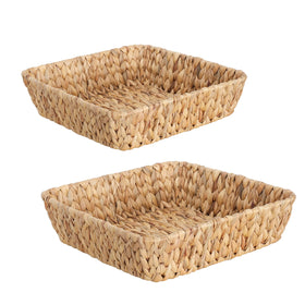 DAICOLAD small wicker basket set, top view, ideal for organizing shelves.