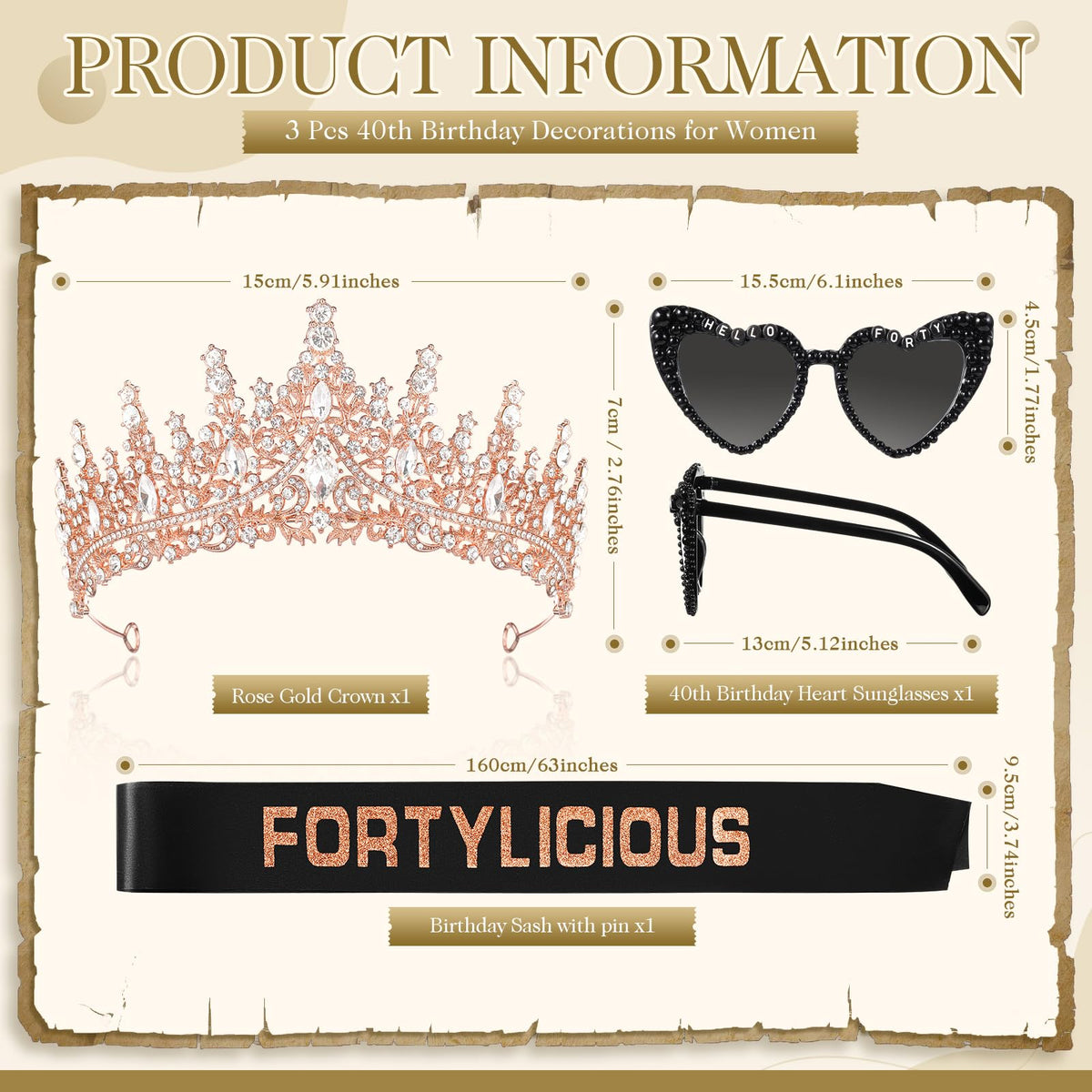 Daifunli Fortylicious sunglasses with pearls for stylish photo moments.