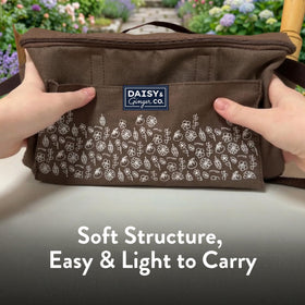 Daisy and Ginger seed storage tote bag durable canvas texture protects contents.