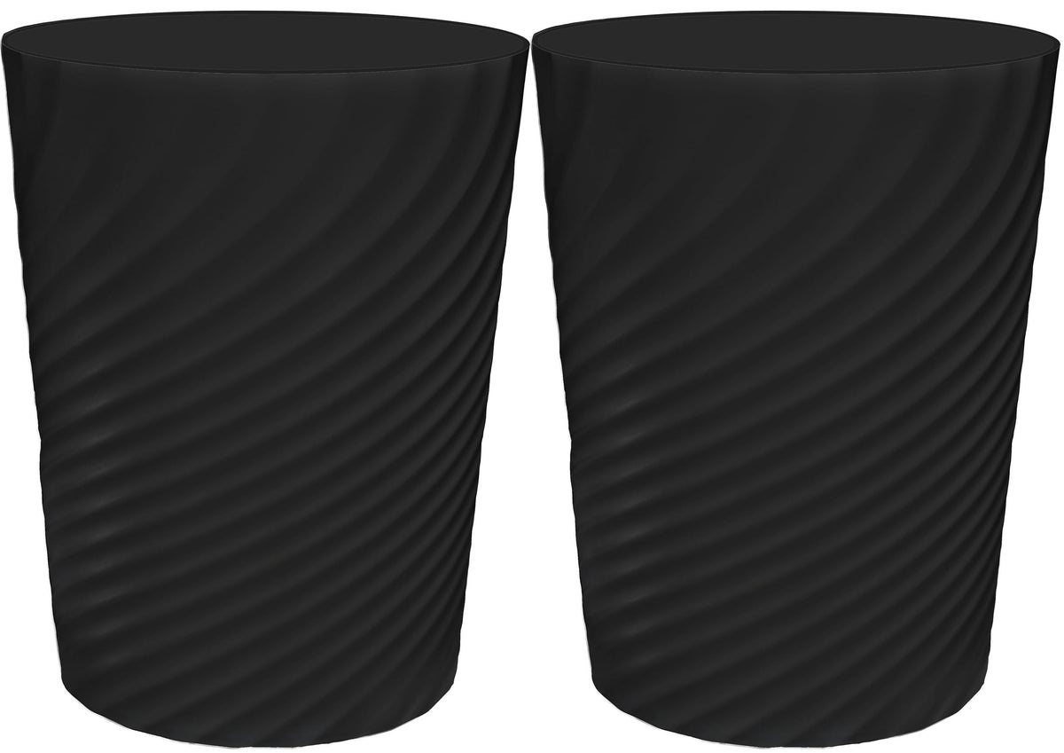 DAJITRE 1.8 gallon slim-profile trash can in black for narrow spaces and tidy rooms.