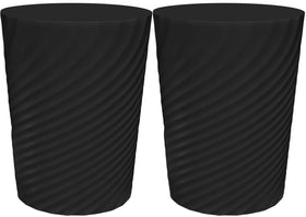 DAJITRE 1.8 gallon slim-profile trash can in black for narrow spaces and tidy rooms.