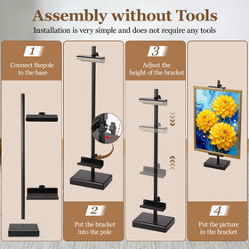 Dakewang 16-inch pole easel height offers versatile viewing angles.
