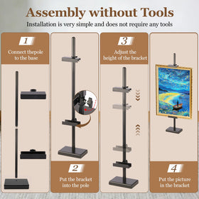 Dakewang 30-inch height adjustable pole accommodates larger artworks