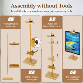 Dakewang easy-assembly easel with quick setup in under two minutes.