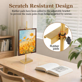 Dakewang gold easel complements office or home decor for stylish displays.