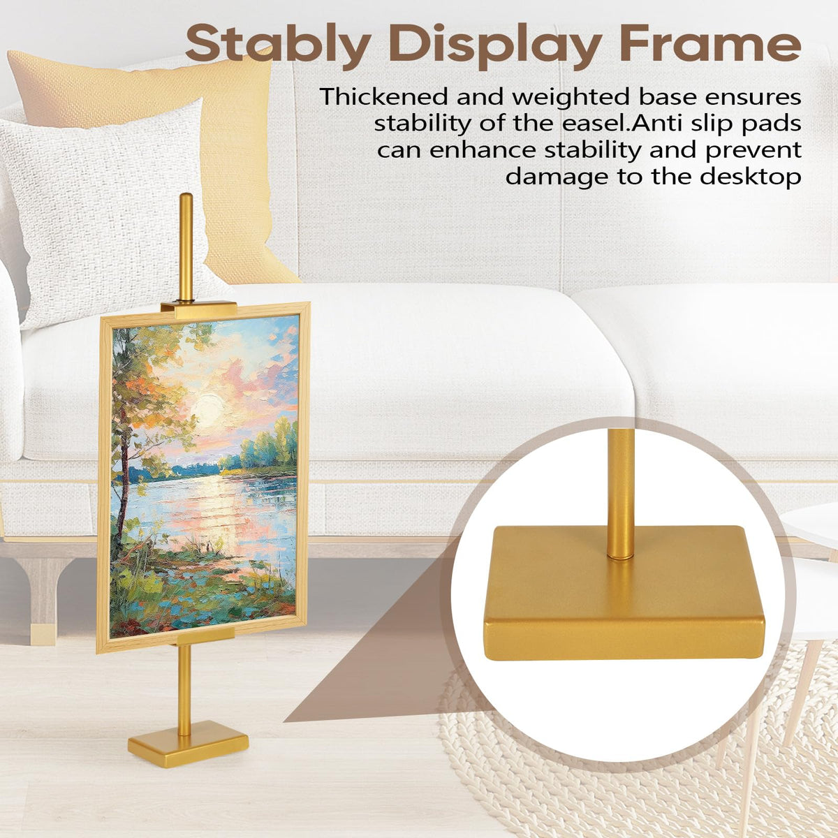 Dakewang versatile picture frame stand suitable for galleries and exhibitions.