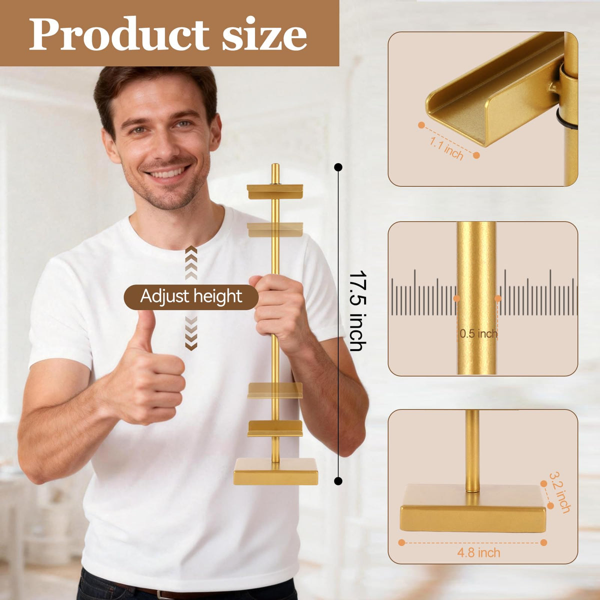 Dakewang sturdy metal easel pole design prevents tilting during use.