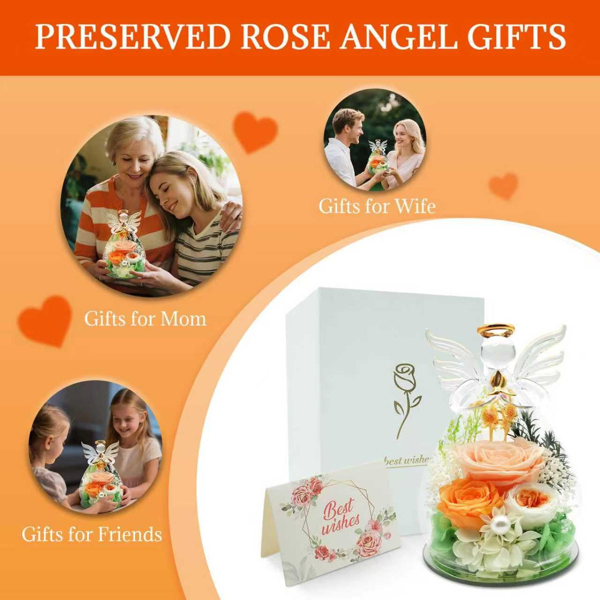 DAKEYUN rose with warm light strings enhances ambience