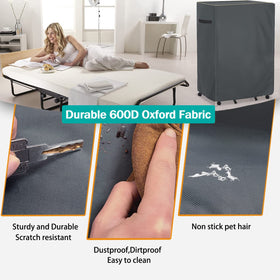 Dalema Rollaway Bed Cover 600D Oxford fabric highlights robust construction.