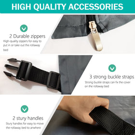 Dalema Rollaway Bed Cover protects against dust and pet hair during storage.