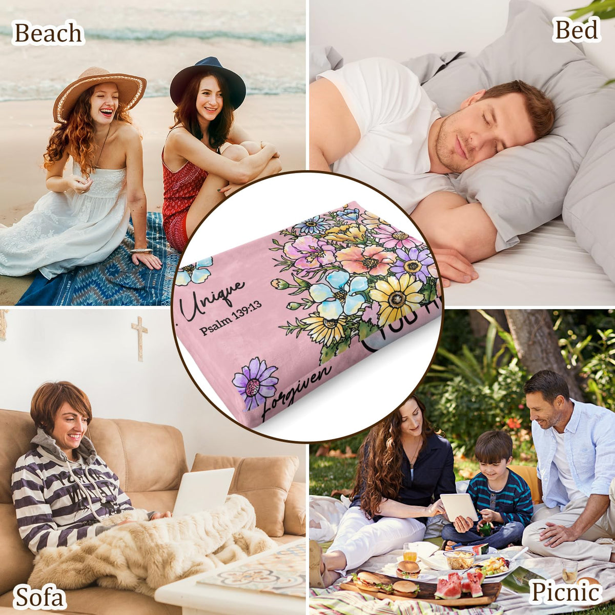Damaigiift Christian gift blanket for women on birthdays and celebrations