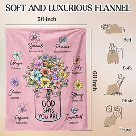 Damaigiift blanket for Mother's Day or special occasions with flowers