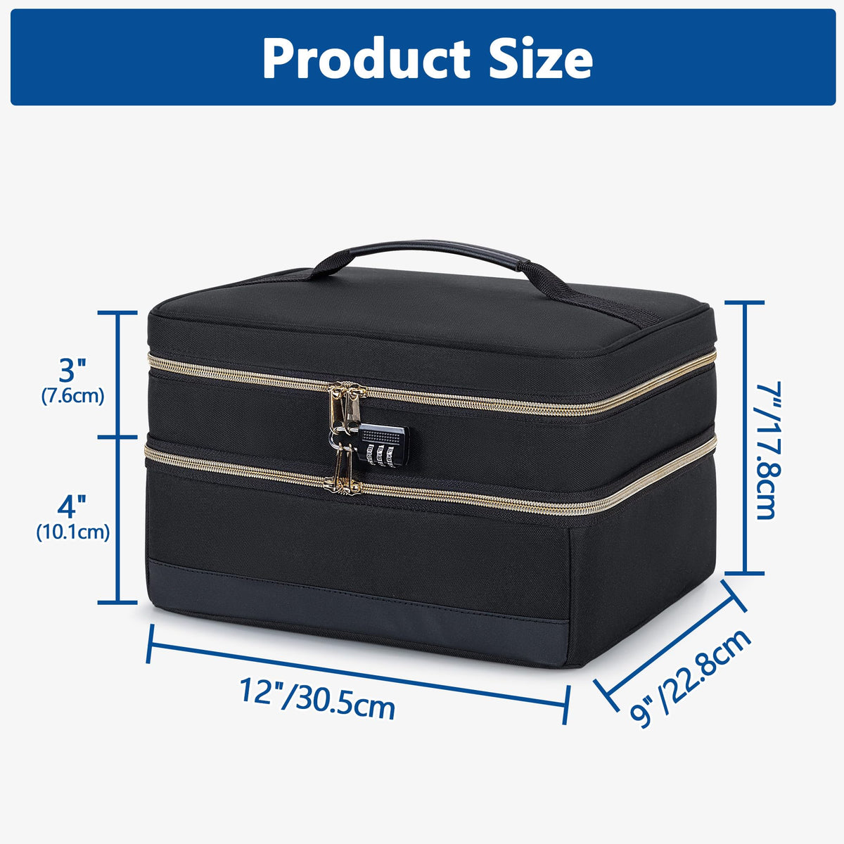 Damero bag features padded top handle for easy transport.