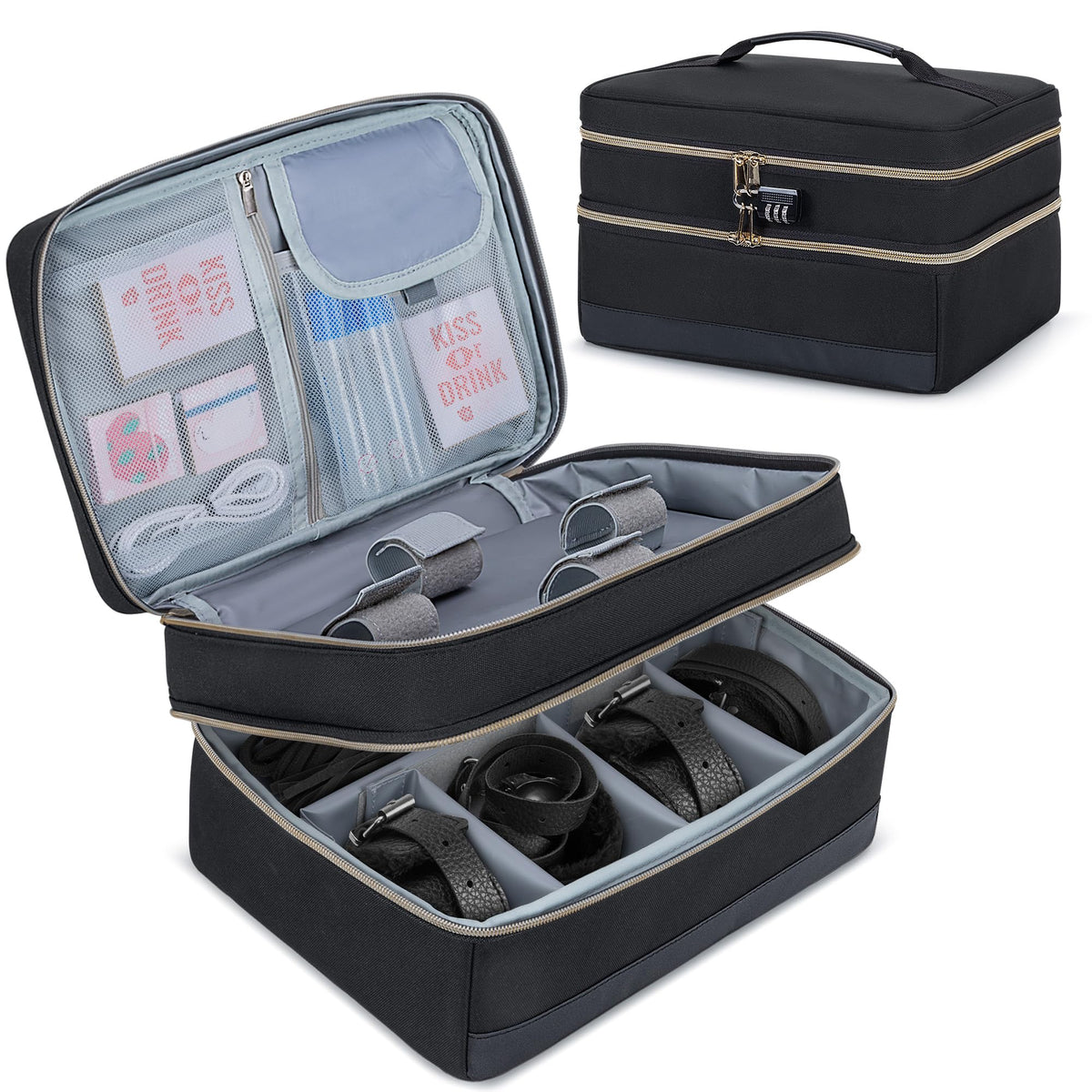 Damero discreet toy storage bag with large capacity for easy organization.