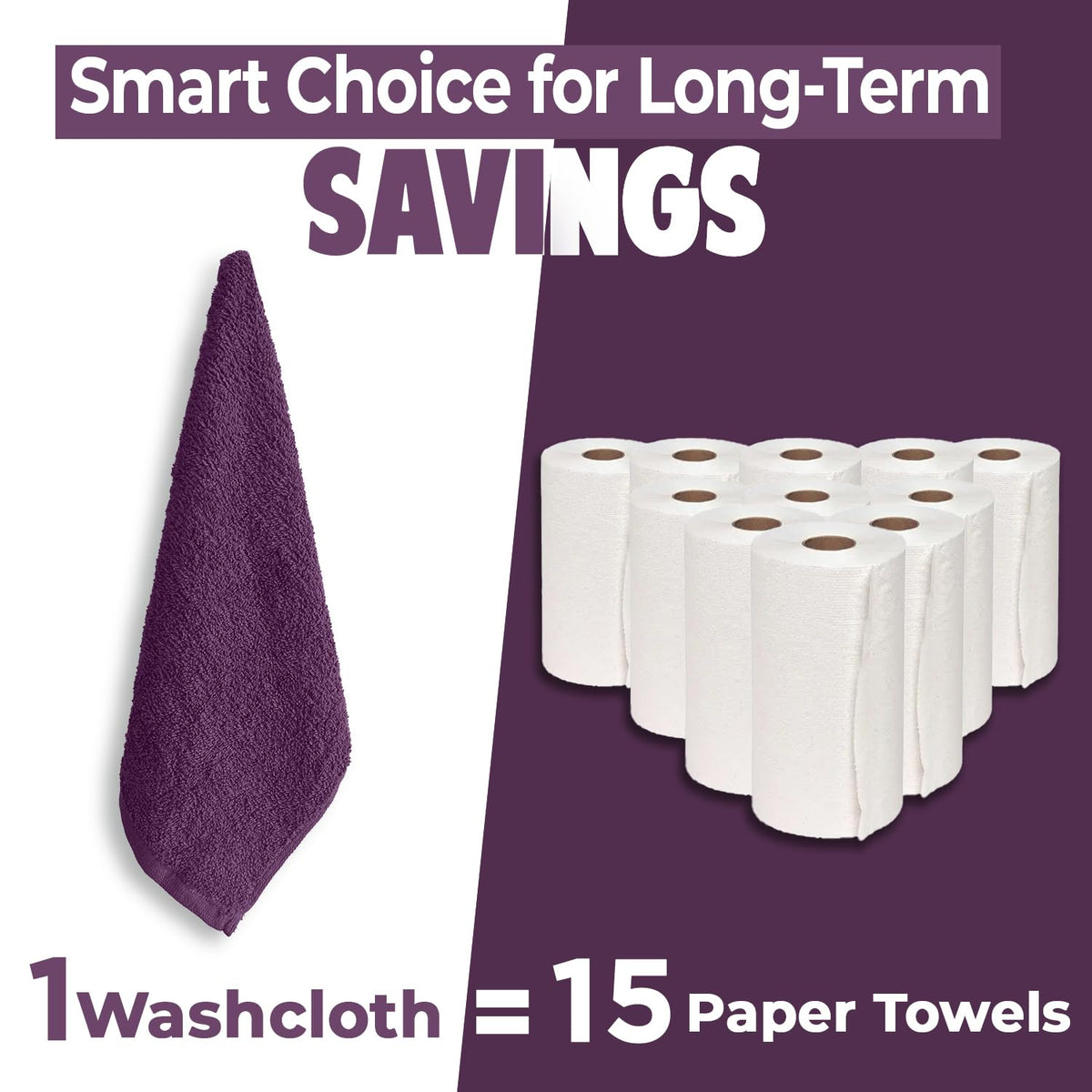 DAN RIVER wash cloths in bathroom setup for everyday use.