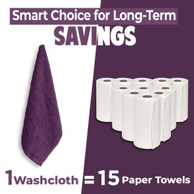 DAN RIVER wash cloths in bathroom setup for everyday use.