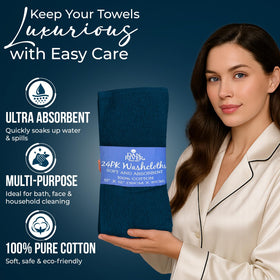 DAN RIVER thick absorbent cloth suitable for bath and shower routines.
