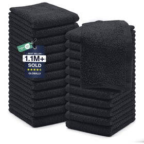 DAN RIVER charcoal wash cloths in 12x12 format, ultra-soft and highly absorbent for daily use.